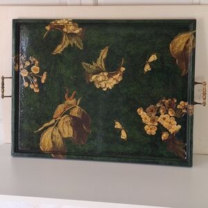 M del R handpainted art tray - vintage